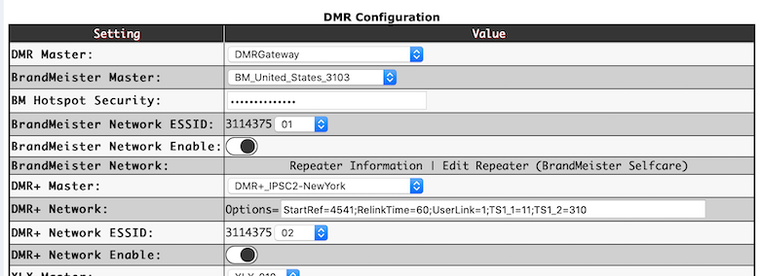 Pi-Star DMR+ configuration