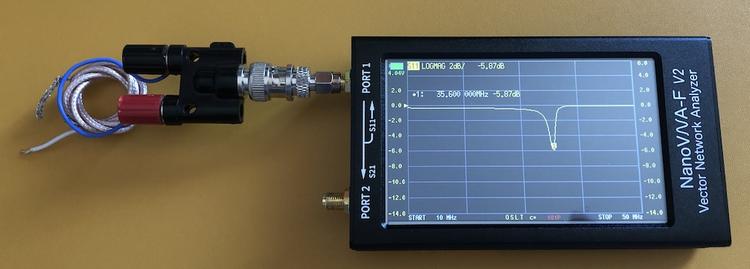 NanoVNA - Trap made with thin coax