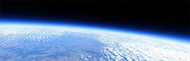 Earth view from a high altitude balloon