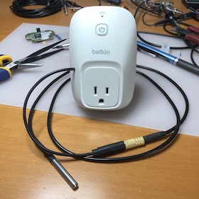 Switch with the temperature sensor cable
