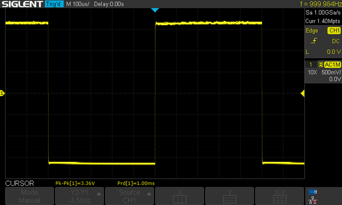 Square wave -- Vpp: Pk-Pk[1] = 3.36V